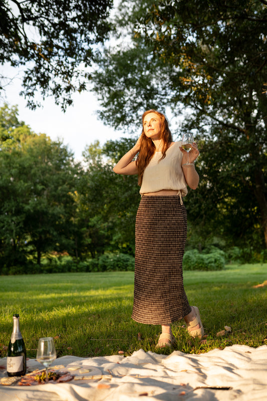 Plaid Crinkle Set - Skirt