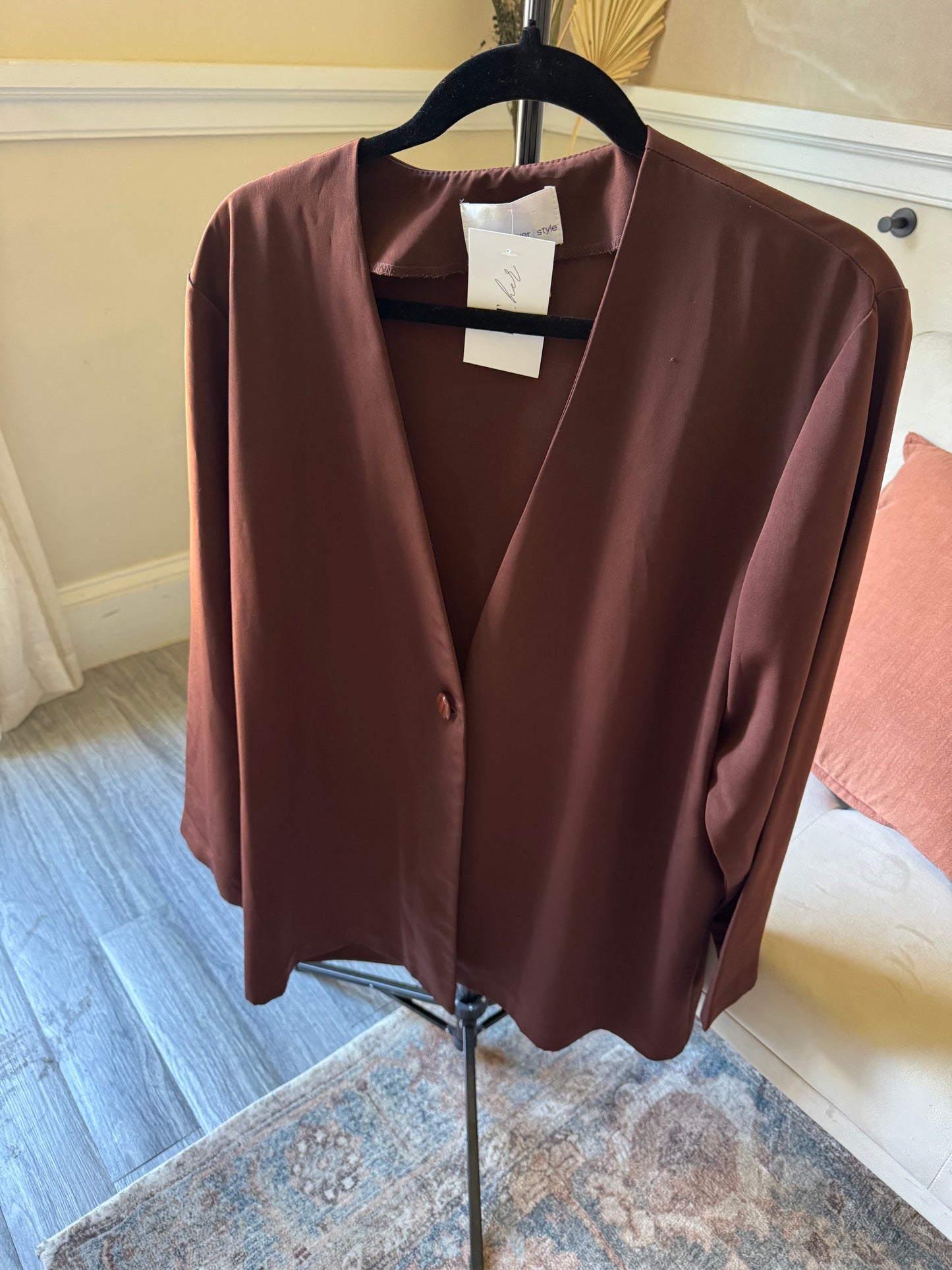 Chocolate Slinky Blazer