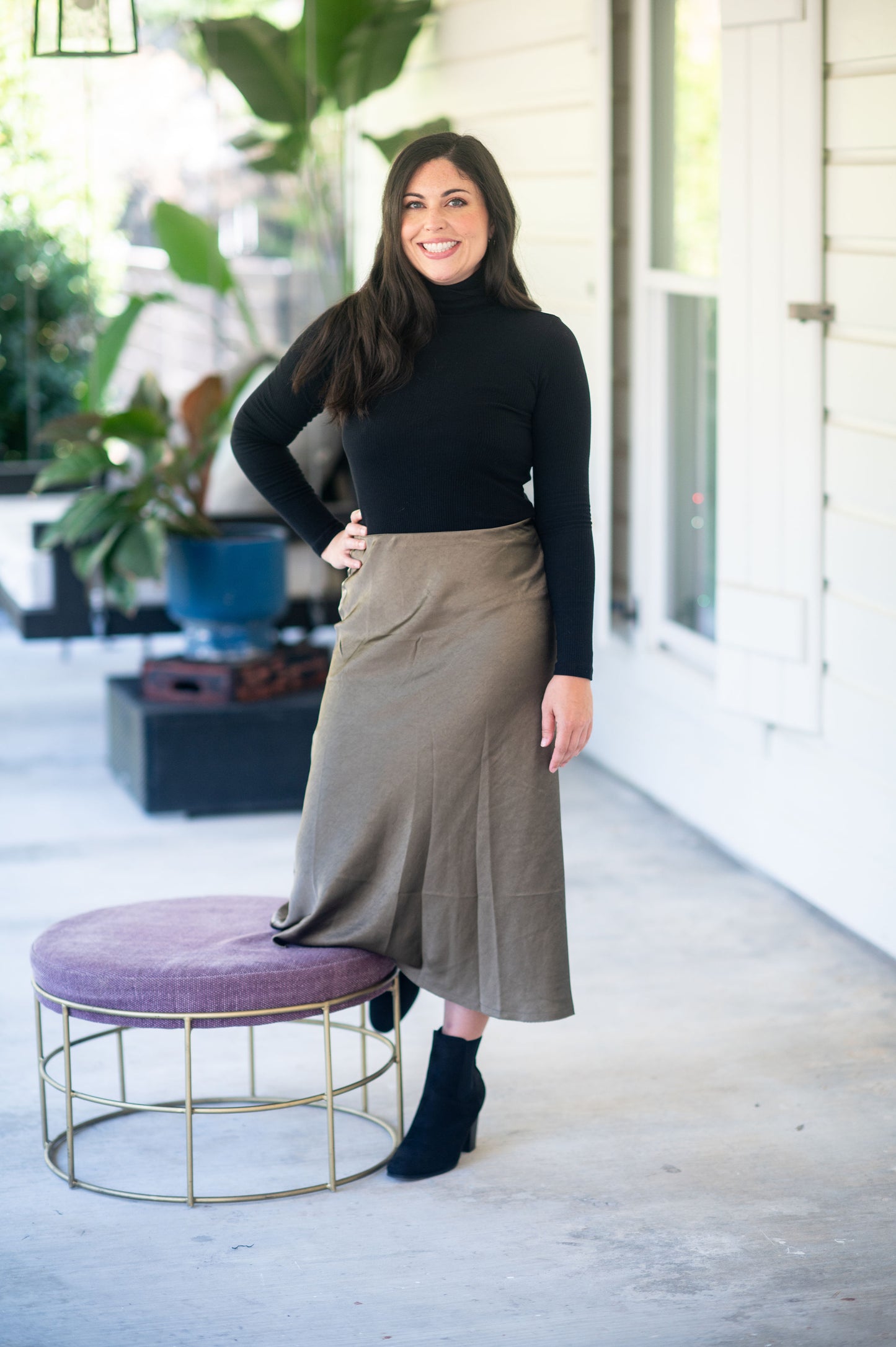 Brass Slip Skirt