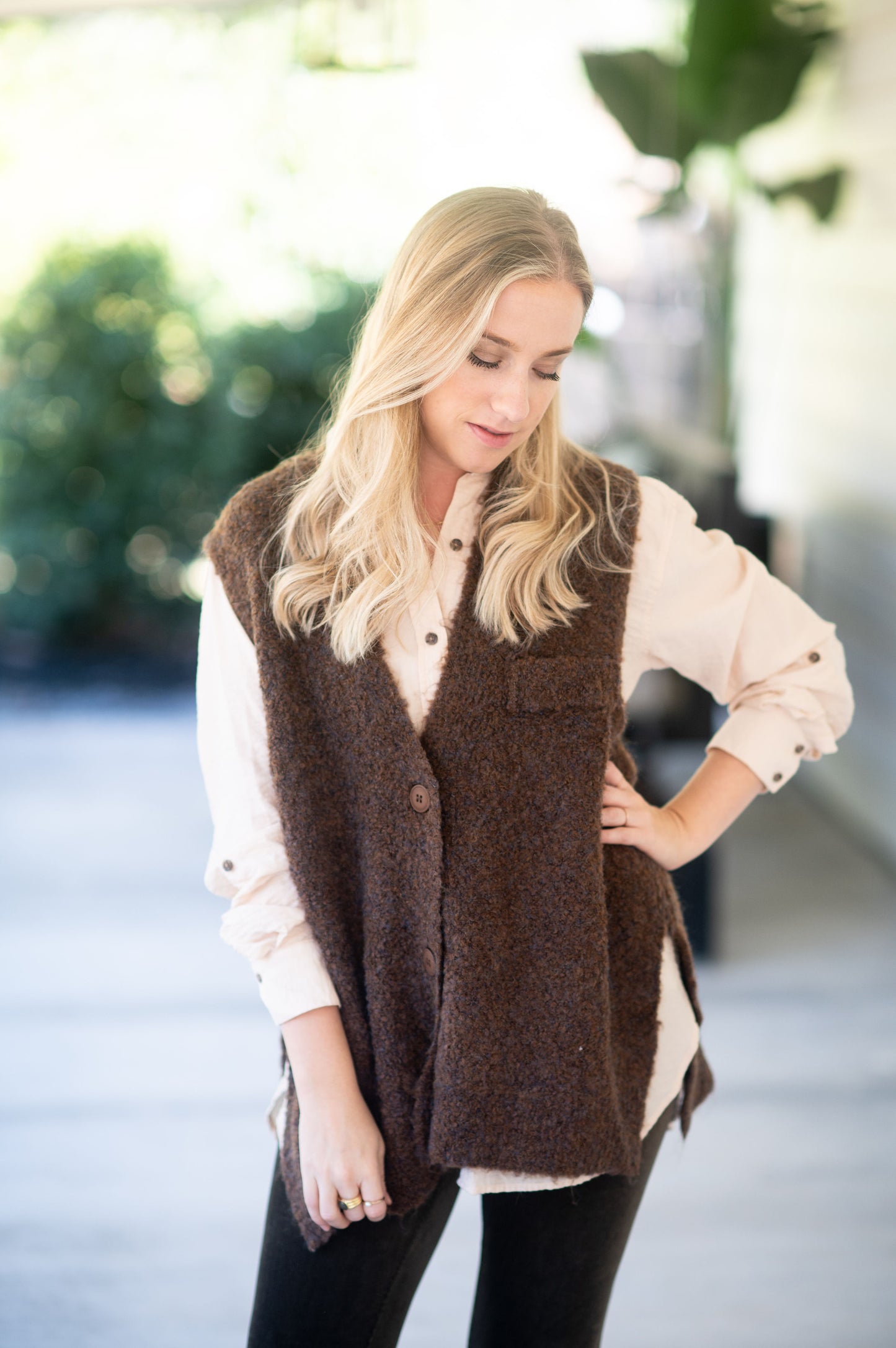 Curly Yarn Vest