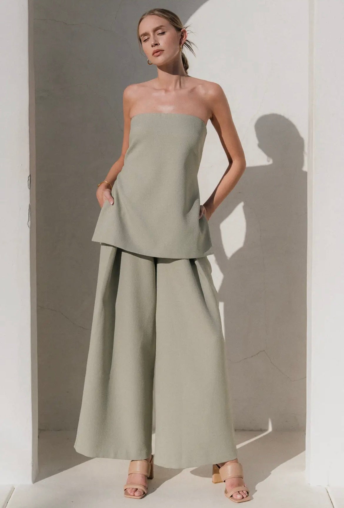 Sage Tailored Set - Trousers