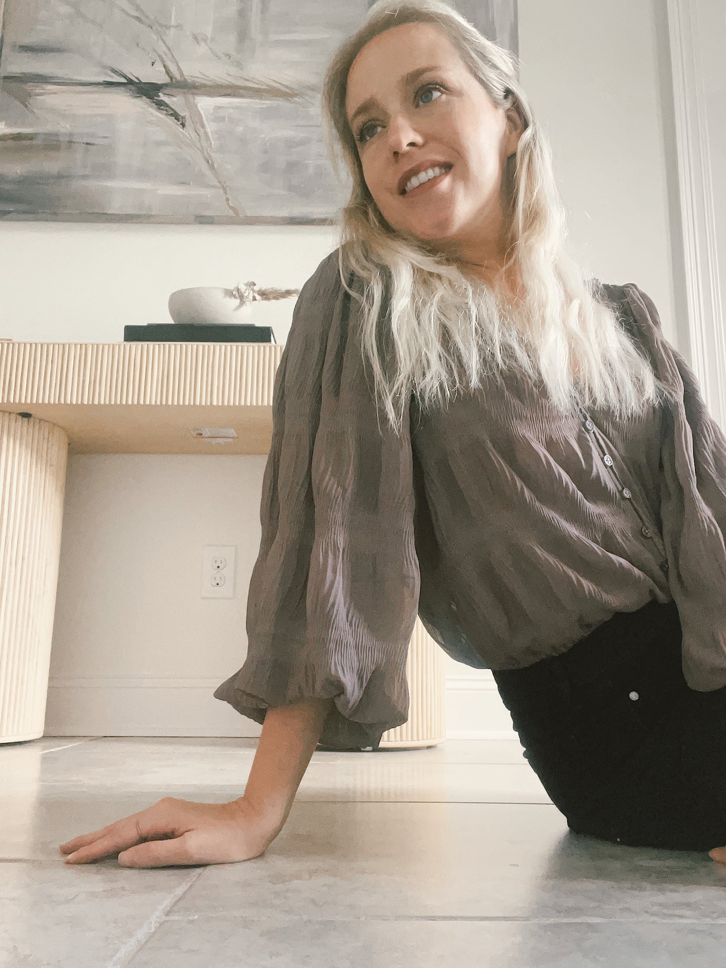 Bubble Sleeve Blouse