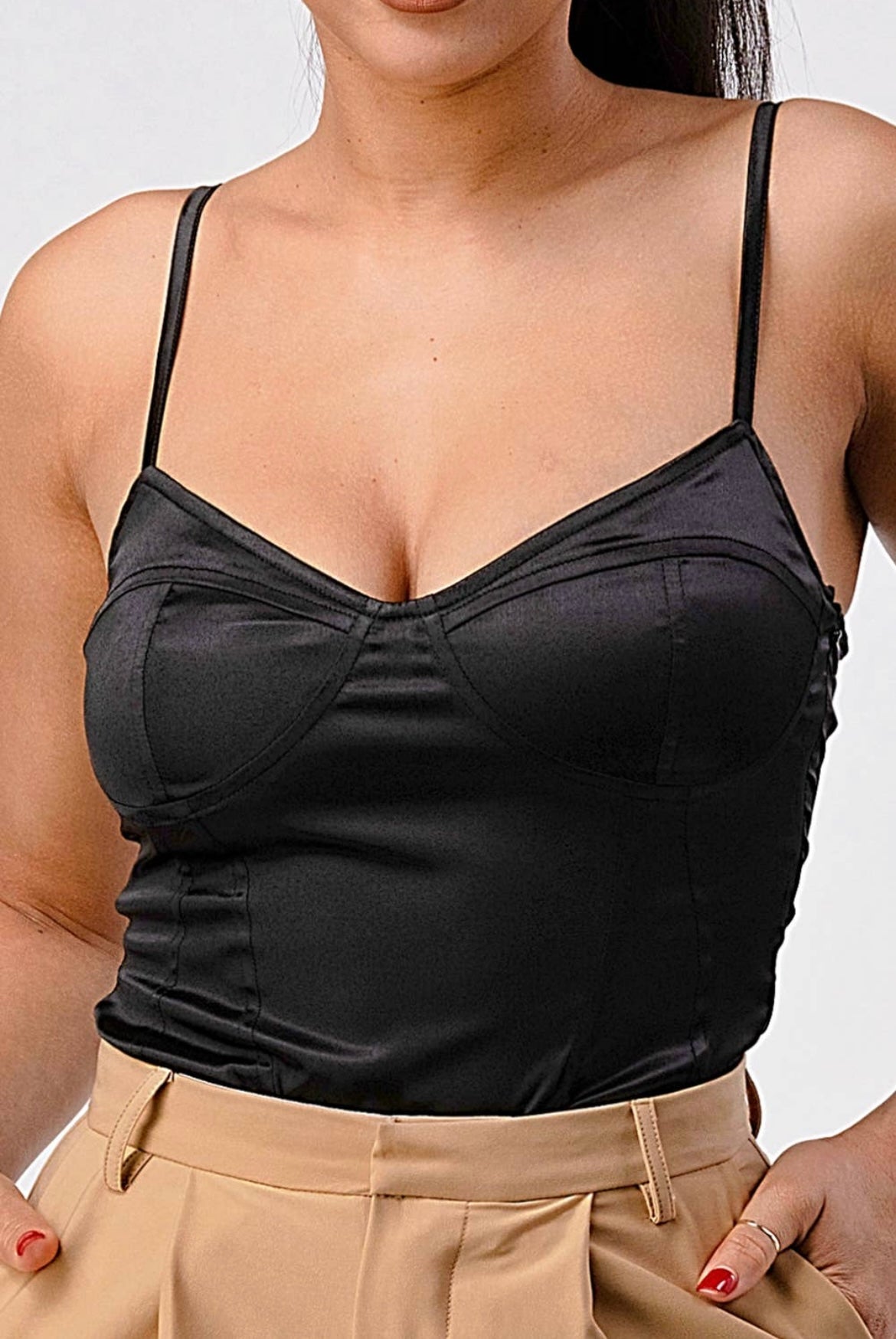 Satin Corset Bodysuit