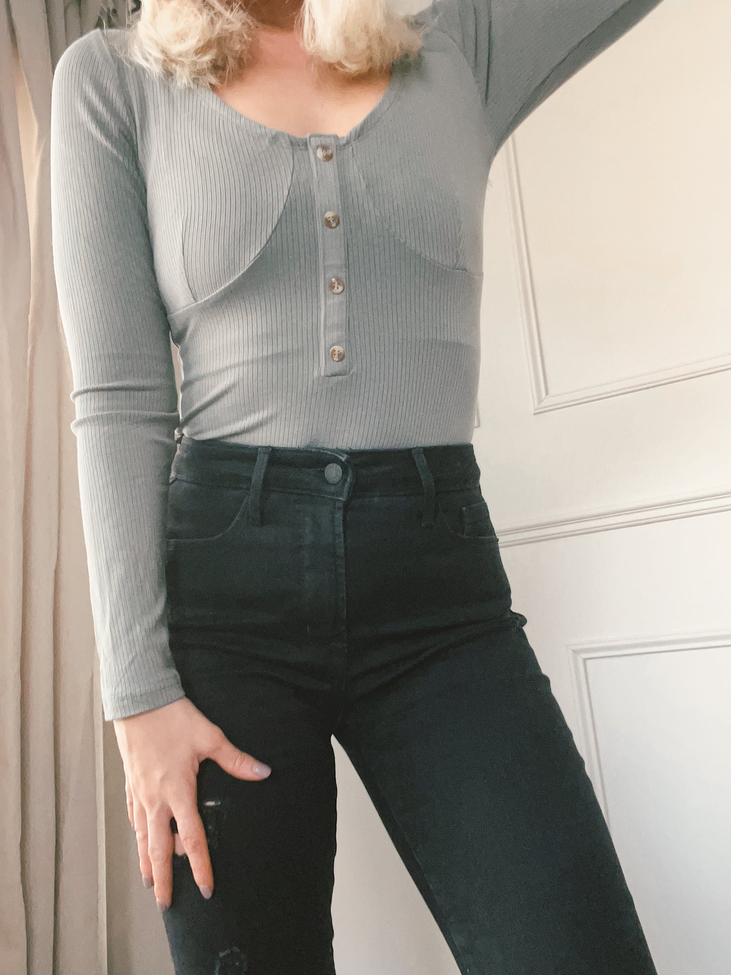 Bustier Long Sleeved Bodysuit