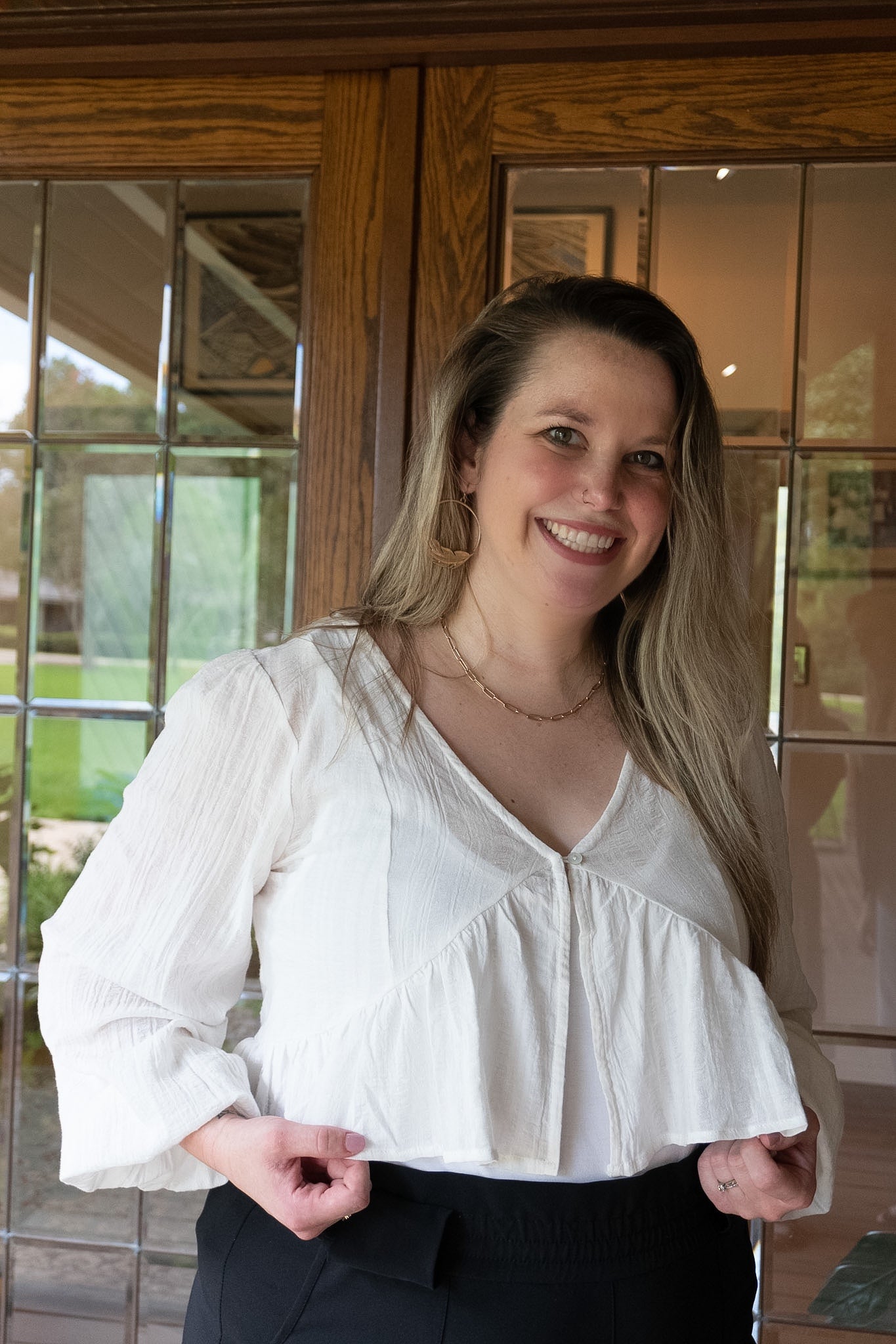 Cropped Peplum Blouse