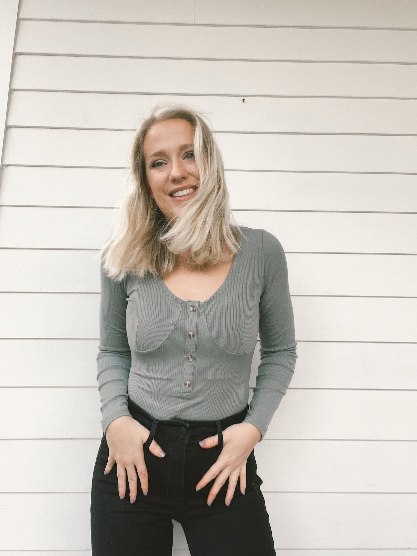 Bustier Long Sleeved Bodysuit