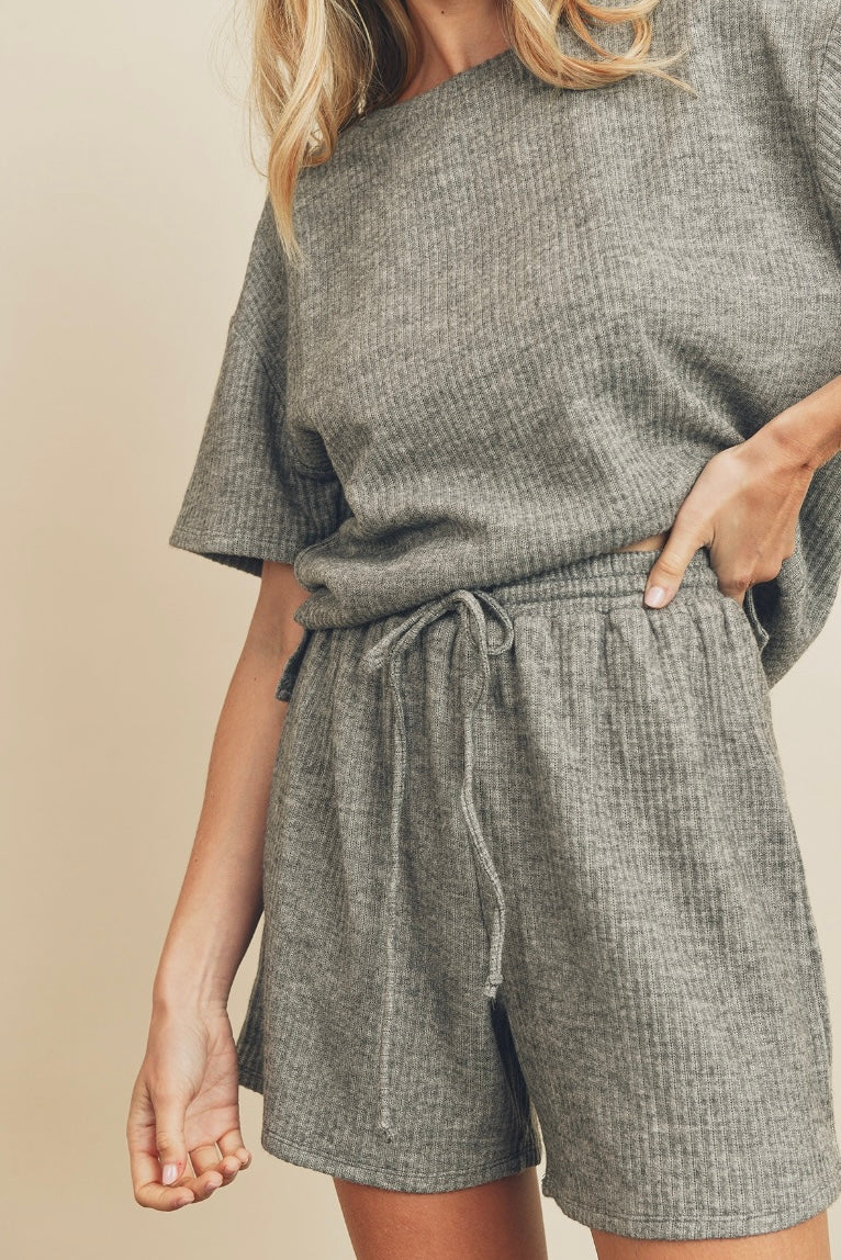 Cozy Grey Lounge Set - Bottoms