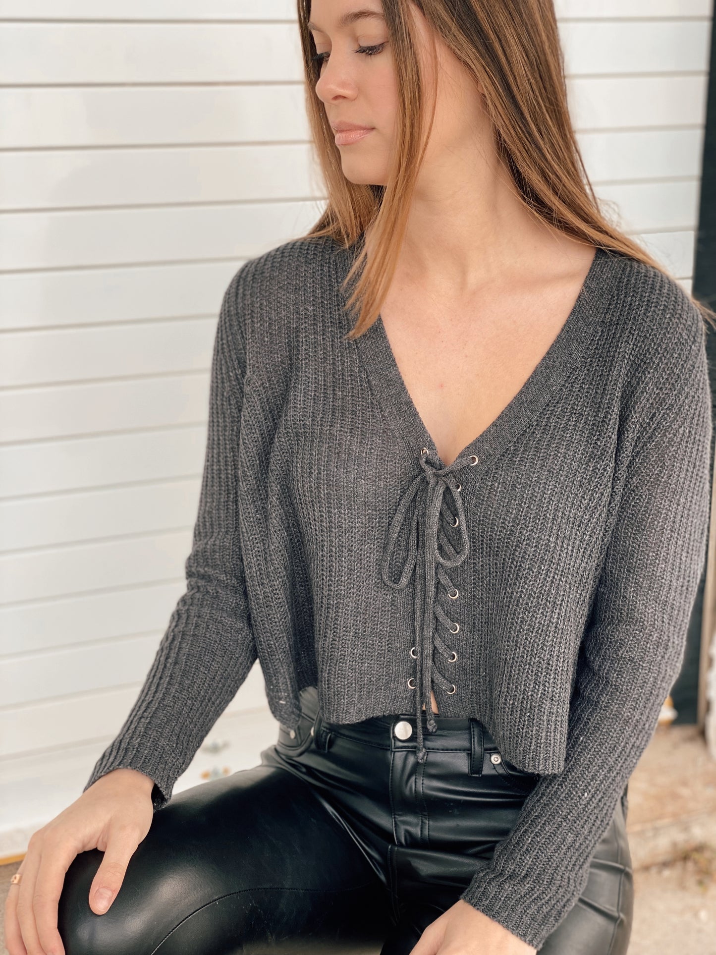 Laced Up Sweater