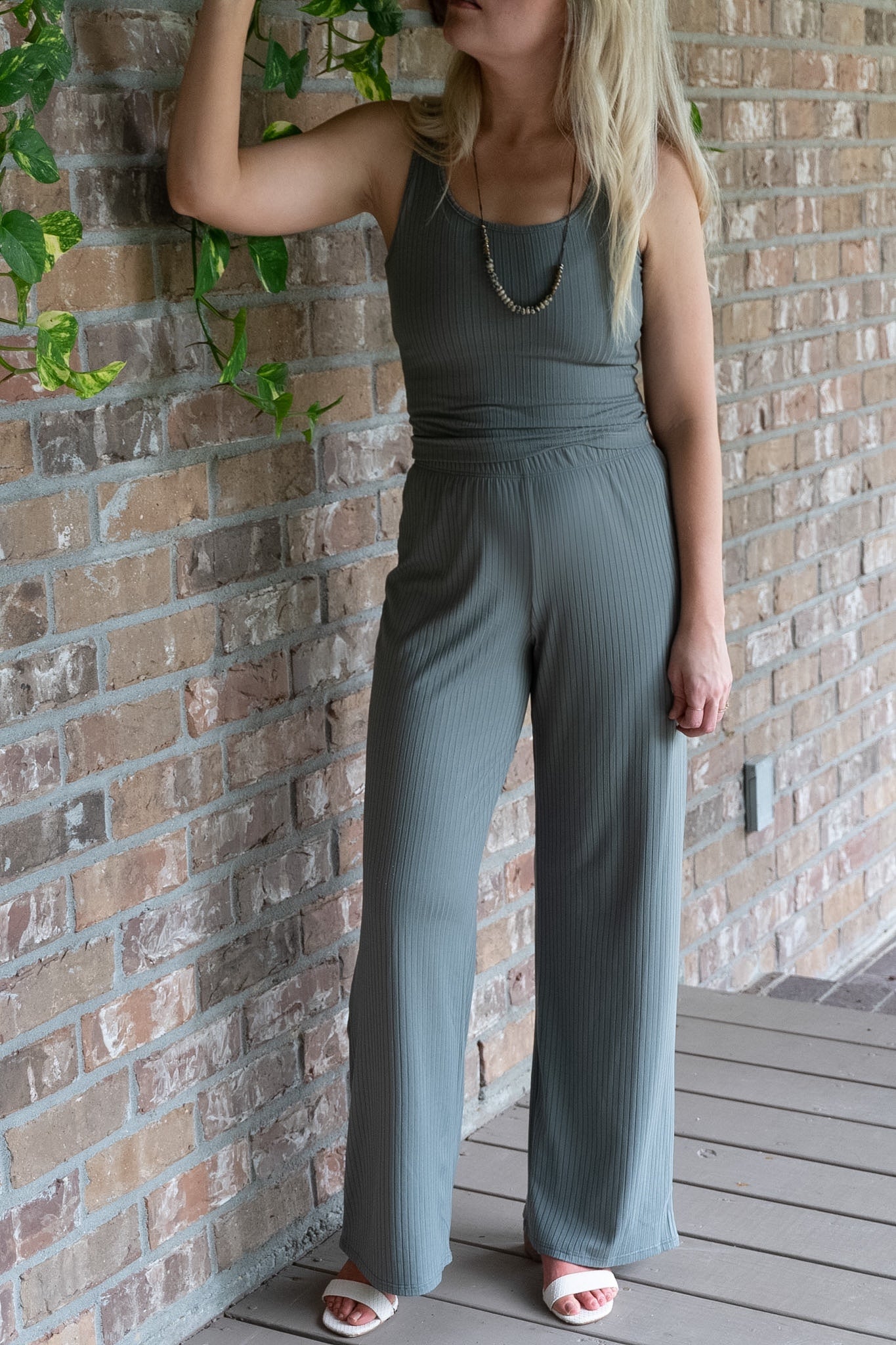 Onyx Ribbed Set - Bottoms