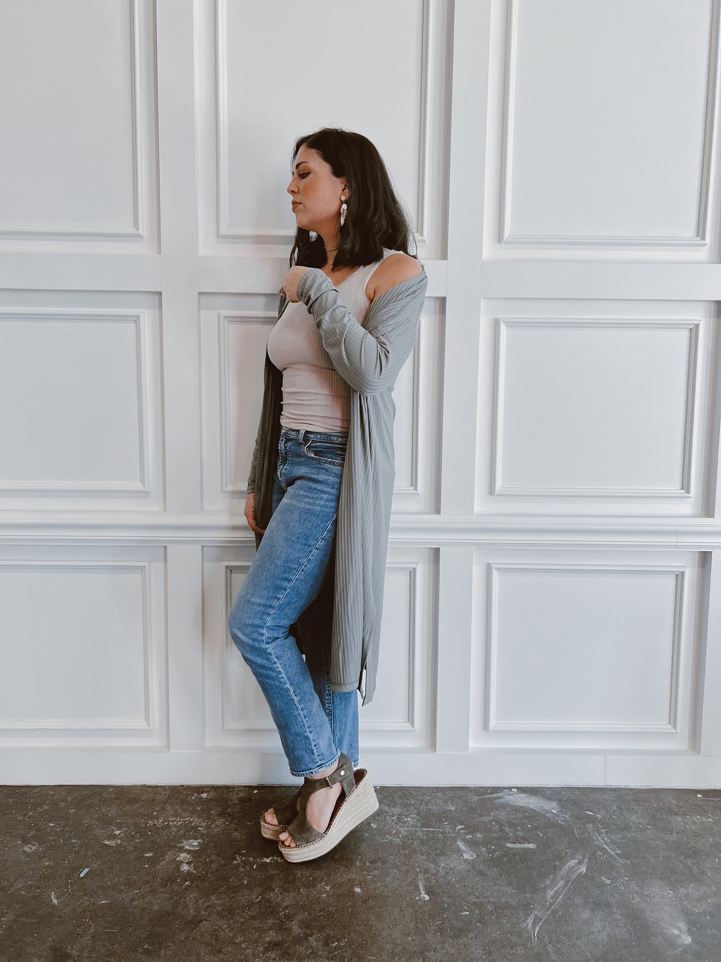 Onyx Ribbed Cardigan