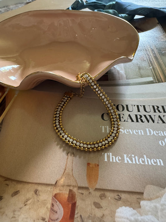 Beady tennis bracelet