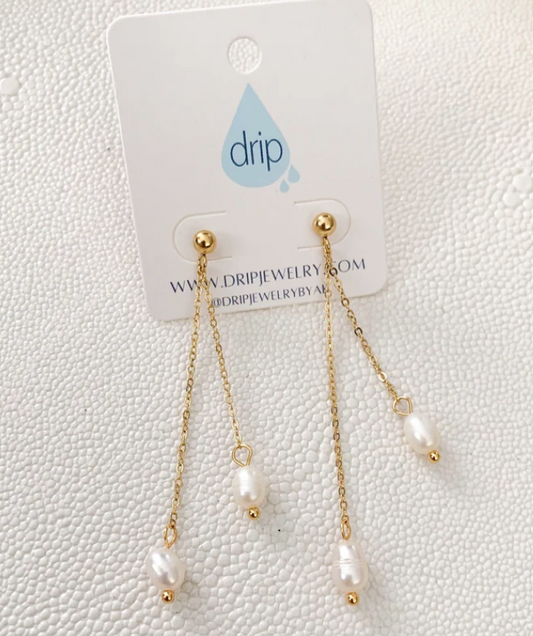 Double Pearl Dangles