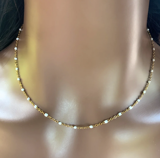 Enamel Satellite Necklace